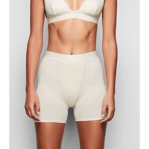 Skims Cotton Ribbed Shorts